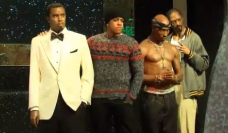 Chip unveils Biggy, 2Pac, Snoop and DIddy at Madame Tussauds