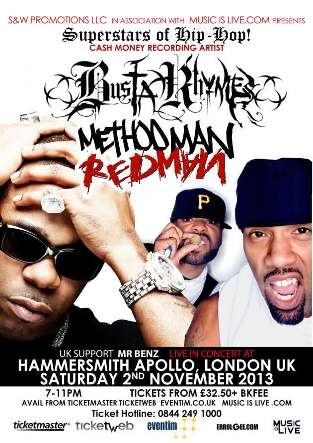 Busta RHYMES Method Man and Redman in concert