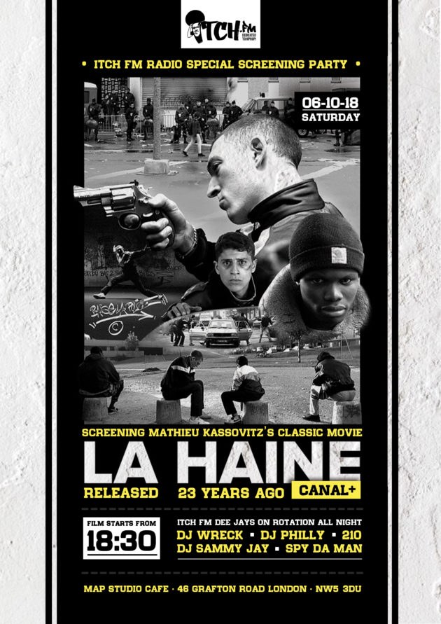 Itch FM screening party “La Haine”